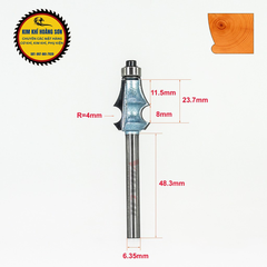 Mũi soi chỉ tơ gỗ phay 1 kẻ chỉ đũa mũi vẽ RHINO cốt bé 6.35mm có bi độ chính xác và khả năng chịu nhiệt cao