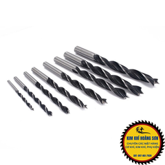 Bộ mũi khoan gỗ lỗ tròn đầu đinh định tâm khoan khoét 8 kích cỡ bằng thép tốc độ cao có hộp đựng