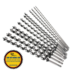 Mũi khoan gỗ xoắn ốc đường kính từ 10 - 25mm x 460mm chất liệu thép cacbon phù hợp máy khoan bàn