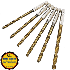 Bộ 10 Mũi Khoan Thép Hss Chuôi Lục Giác Đường Kính Từ 1.5 - 6mm Khoan Kim Loại, Sắt, Nhôm, Gỗ, Nhựa