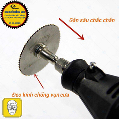 Lưỡi cắt mini bộ lưỡi cưa gỗ 6 chi tiết thép gió HSS đường kính từ 22mm - 50mm cán trục 3.2mm gắn máy khoan cầm tay