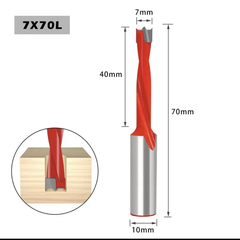 Mũi khoan gỗ TCT, Khoan dàn Tideway liên kết bản lề chốt gỗ ốc cam CNC Đen-R, Đỏ-L hợp kim cao cấp