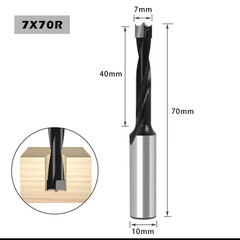 Mũi khoan gỗ TCT, Khoan dàn Tideway liên kết bản lề chốt gỗ ốc cam CNC Đen-R, Đỏ-L hợp kim cao cấp