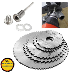 Lưỡi cắt mini bộ lưỡi cưa gỗ 6 chi tiết thép gió HSS đường kính từ 22mm - 50mm cán trục 3.2mm gắn máy khoan cầm tay