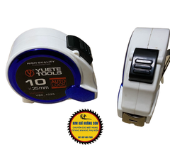 Thước mét, thước cuộn, thước rút YUETE kích thước 10mx25mm có chế độ tự hãm Autolock, hợp kim thép dẻo chắc chắn
