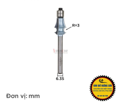 Mũi soi chỉ tơ gỗ phay 1 kẻ chỉ đũa mũi vẽ RHINO cốt bé 6.35mm có bi độ chính xác và khả năng chịu nhiệt cao