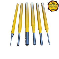 Bộ đột sắt, đục sắt lỗ tròn 6 chi tiết chất liệu thép CR-V cao cấp chuyên dụng trong ngành cơ khí