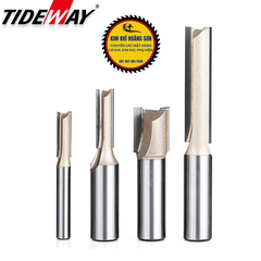 Mũi soi gỗ thẳng CNC lấy nền, Mũi phay gỗ TIDEWAY cốt bé 6.3mm sử dụng cho máy phay, máy cắt CNC
