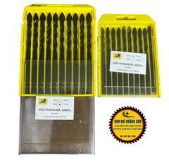 Mũi khoan đa năng chuôi lục giác 6/8/10/12mm, Mũi khoan Lion Tools kính đá gạch men cao cấp 4 cạnh, đầu nhọn độ cứng cao