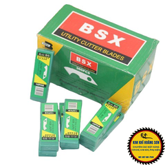 Lưỡi dao cắt mica, alu xanh BSX 1 hộp 10 lưỡi, Dao mỏ quạ cắt mạch in, nhựa chất liệu thép độ bền cao
