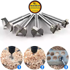 Mũi khoan khoét gỗ lỗ tròn vỏ đỏ Φ10 - Φ35 mm chịu nhiệt tốt, hợp kim thép cao cấp chịu mài mòn tốt