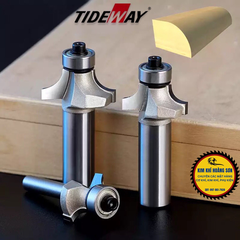 Mũi phay gỗ bo lõm R mũi soi lồi gỗ có bi Tideway cao cấp cốt to 12.7mm lắp máy cầm tay và trục đứng