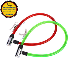 Khoá dây cáp ổ khóa dây chống cắt chống trộm xe đạp xe máy nhà cửa, khóa dài 65cm chắc chắn dễ sử dụng kèm 2 chìa