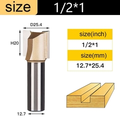 Mũi soi gỗ thẳng CNC lấy nền, Mũi phay gỗ TIDEWAY cốt 6.3mm và 12.7mm sử dụng cho máy phay, máy cắt CNC