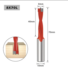 Mũi khoan gỗ TCT, Khoan dàn Tideway liên kết bản lề chốt gỗ ốc cam CNC Đen-R, Đỏ-L hợp kim cao cấp