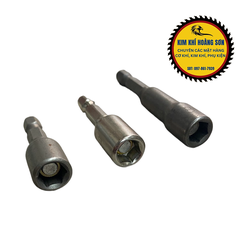 Đầu chụp bulong, Đầu bắn vít tôn 8mm dài, ngắn chuôi lục giác 6.35mm có nam châm cố định, thông dụng