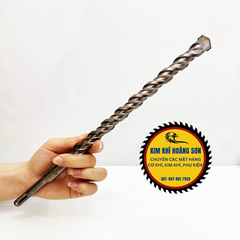 Mũi khoan bê tông 2 cạnh dài 18 - 20mm x 310mm, Mũi khoan xuyên tường Mỹ Nicholson chuôi gài phủ Titanium chịu lực tốt