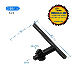 Khóa mở đầu kẹp măng ranh, Tay khóa mở đầu máy khoan 10mm - 13mm - 16mm, Cần trái khế khóa mở đầu kẹp chuyên dụng