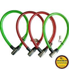 Khoá dây cáp ổ khóa dây chống cắt chống trộm xe đạp xe máy nhà cửa, khóa dài 65cm chắc chắn dễ sử dụng kèm 2 chìa