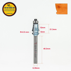 Mũi soi chỉ tơ gỗ phay 1 kẻ chỉ đũa mũi vẽ RHINO cốt bé 6.35mm có bi độ chính xác và khả năng chịu nhiệt cao