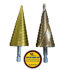 Mũi khoan tháp bước phủ thép HSS cao cấp 4-32mm khoan đa năng chuôi lục giác khoét lỗ sắt gỗ nhựa