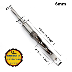 Mũi đục mộng vuông hộp đỏ đường kính từ 6mm - 25mm Hàng chính hãng nhập khẩu Đài Loan