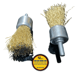 Chổi đánh rỉ sắt rỉ sét inox dạng bút chuôi 6mm lắp máy khoan cầm tay