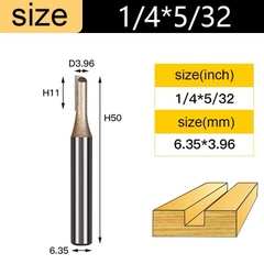 Mũi soi gỗ thẳng CNC lấy nền, Mũi phay gỗ TIDEWAY cốt 6.3mm và 12.7mm sử dụng cho máy phay, máy cắt CNC