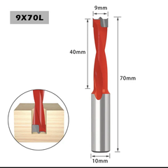 Mũi khoan gỗ TCT, Khoan dàn Tideway liên kết bản lề chốt gỗ ốc cam CNC Đen-R, Đỏ-L hợp kim cao cấp