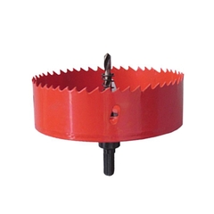 Mũi khoan khoét lỗ tròn 70mm - 200mm có mũi khoan định tâm chuôi tròn chất liệu thép gió HSS cao cấp