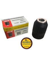 Đầu kẹp mũi khoan măng ranh ren 13mm kẹp mũi khoan đường kính từ 1.5mm đến 13mm, đầu vặn và đầu có trục nối, khóa đi kèm