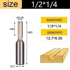Mũi soi gỗ thẳng CNC lấy nền, Mũi phay gỗ TIDEWAY cốt 6.3mm và 12.7mm sử dụng cho máy phay, máy cắt CNC