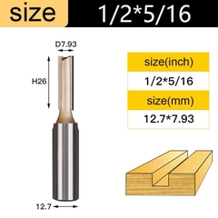 Mũi soi gỗ thẳng CNC lấy nền, Mũi phay gỗ TIDEWAY cốt 6.3mm và 12.7mm sử dụng cho máy phay, máy cắt CNC