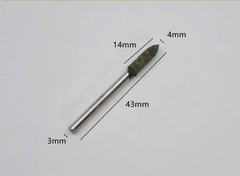 Combo 10 Mũi mài cao su trục 3mm đầu mài hình đạn, trụ đánh bóng nhựa thạch cao, rỉ sét bề mặt inox