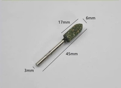 Combo 10 Mũi mài cao su trục 3mm đầu mài hình đạn, trụ đánh bóng nhựa thạch cao, rỉ sét bề mặt inox