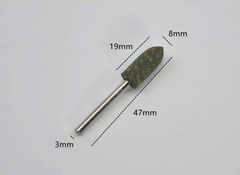 Combo 10 Mũi mài cao su trục 3mm đầu mài hình đạn, trụ đánh bóng nhựa thạch cao, rỉ sét bề mặt inox