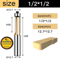 Mũi soi gỗ thẳng CNC lấy nền, Mũi phay TIDEWAY cốt 6.3mm và 12.7mm có bi sử dụng cho máy phay, máy cắt CNC