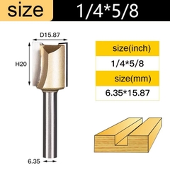 Mũi soi gỗ thẳng CNC lấy nền, Mũi phay gỗ TIDEWAY cốt 6.3mm và 12.7mm sử dụng cho máy phay, máy cắt CNC