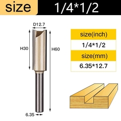Mũi soi gỗ thẳng CNC lấy nền, Mũi phay gỗ TIDEWAY cốt 6.3mm và 12.7mm sử dụng cho máy phay, máy cắt CNC