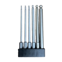 Bộ Mũi Lục Giác, Lục Bông (Bi), Hoa Thị, Vít Bake từ tính dài 65mm/100mm - Chuôi lục giác 6.35mm