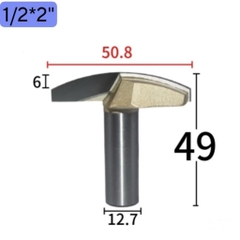 Mũi soi huỳnh ván Cầu lõm dao phay huỳnh cửa pano cnc gỗ Tideway cao cấp cốt trục 12.7mm