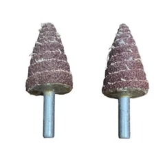 Nhám trụ cây thông, Nhám chuôi, Nhám xếp trụ thông, Đầu mài nhám inox cỡ 20mm 25mm 30mm chuôi 6mm