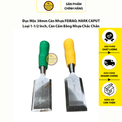 Đục gỗ cầm tay cán nhựa 38mm FEIBAO loại 1-1/2 inch thép Carbon cao cấp, Cán cầm bằng nhựa chắn chắn