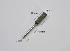 Combo 10 Mũi mài cao su trục 3mm đầu mài hình đạn, trụ đánh bóng nhựa thạch cao, rỉ sét bề mặt inox