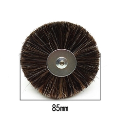 Chổi lông ngựa đánh bóng gỗ mềm sạch bụi, dạng tròn và dẹt đường kính 80mm lắp khoan cầm tay