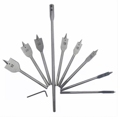 Bộ 8 mũi khoan khoét gỗ đuôi cá chuyên dụng 6-32mm, mũi khoan khoét thạch cao kèm cây nối dài