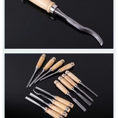 Bộ Đục Điêu Khắc Gỗ Lũa Cây Cảnh Bonsai Bằng Tay 12 Chi Tiết Lưỡi Thép Hợp Kim SK2 Cao Cấp