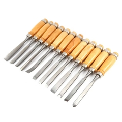 Bộ Đục Điêu Khắc Gỗ Lũa Cây Cảnh Bonsai Bằng Tay 12 Chi Tiết Lưỡi Thép Hợp Kim SK2 Cao Cấp