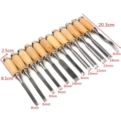 Bộ Đục Điêu Khắc Gỗ Lũa Cây Cảnh Bonsai Bằng Tay 12 Chi Tiết Lưỡi Thép Hợp Kim SK2 Cao Cấp