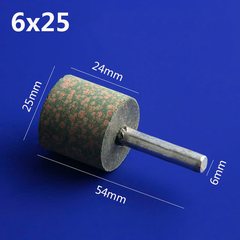Mũi mài cao su trục 6mm đầu mài cao su hình đạn, trụ đánh bóng gỗ nhựa thạch cao, rỉ sét bề mặt inox